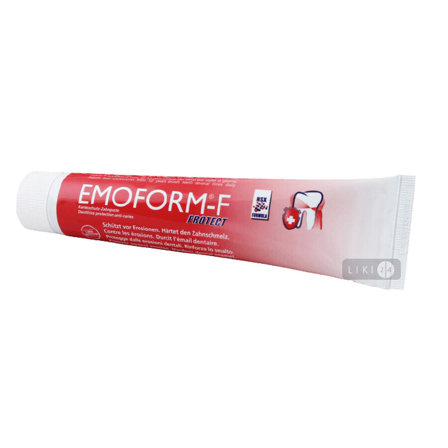 Зубна паста Dr. Wild Emoform-F Protect Захист від карієсу, 85 мл: ціни та характеристики