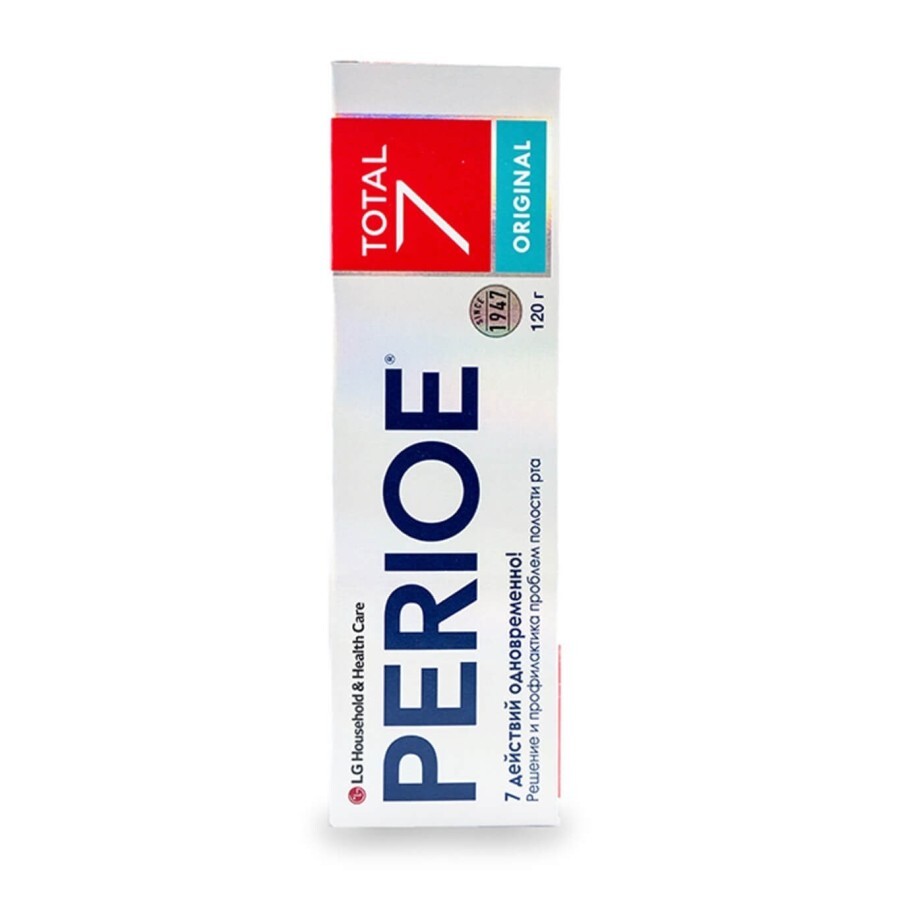 Зубна паста Perioe Тотал 7 Оригінал, 120 г: ціни та характеристики
