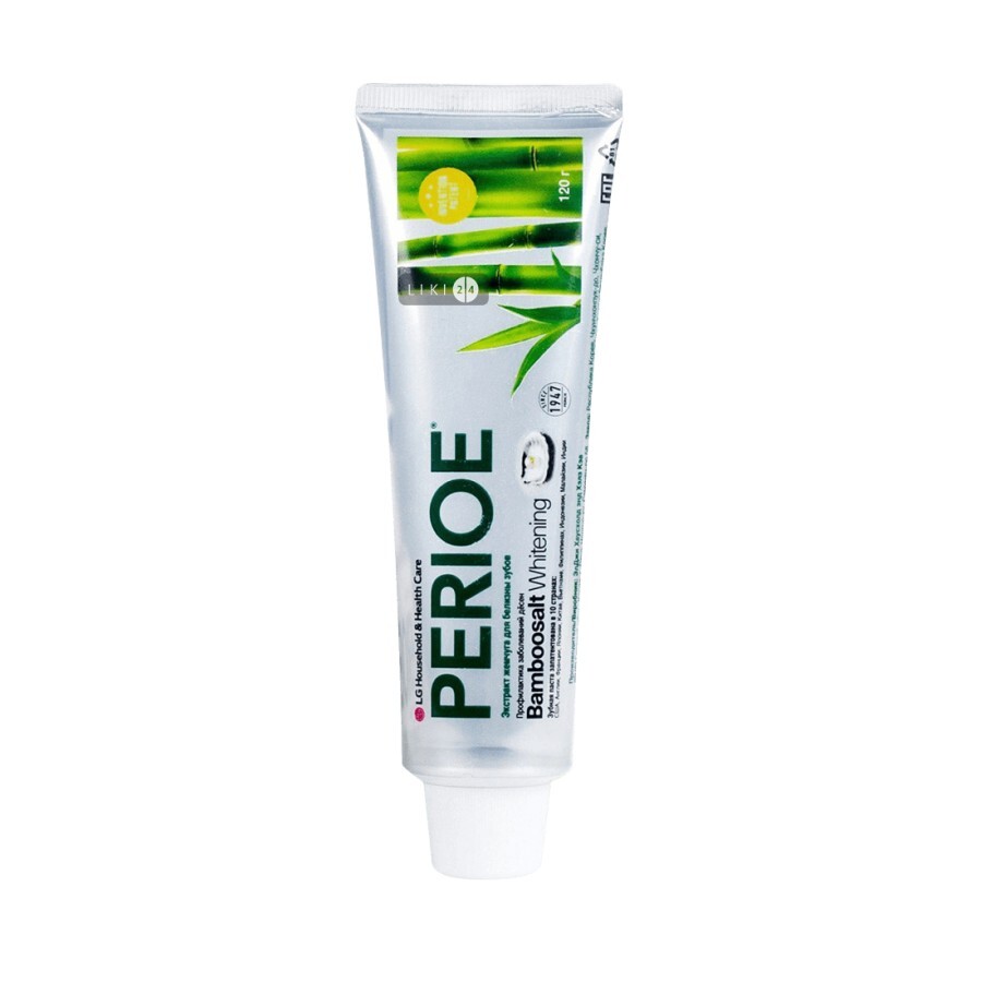 Зубна паста LG Perioe Bamboosalt Whitening Відбілююча з бамбуковою сіллю 120 г: ціни та характеристики