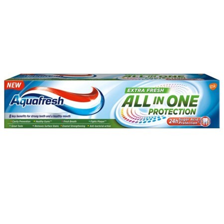 Зубная паста аквафреш "защита все в одном экстра свежесть" 100 мл