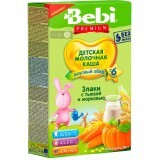 Детская каша Bebi Premium злаки с тыквой и морковью молочная  с 6 месяцев, 200 г