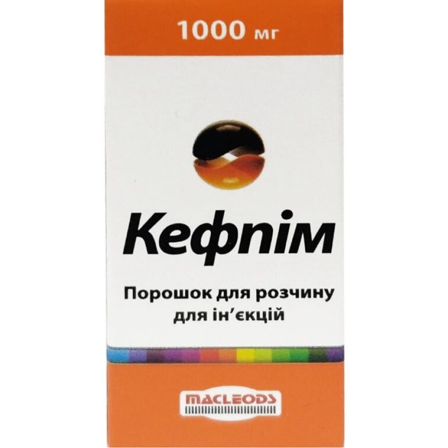 Кефпим 1000 мг порошок для раствора для инъекций, флакон: цены и характеристики