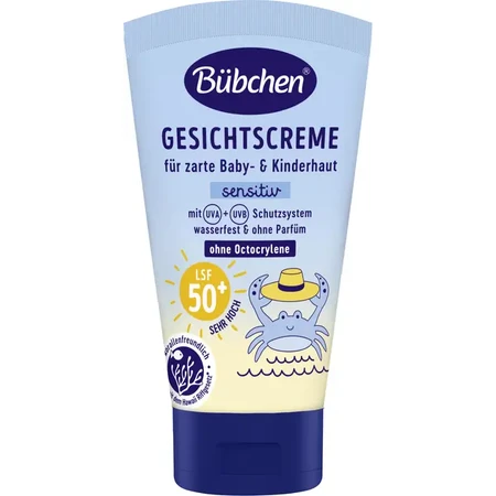 Солнцезащитный крем для лица Bubchen Sensitive SPF 50+, 50 мл: цены и характеристики