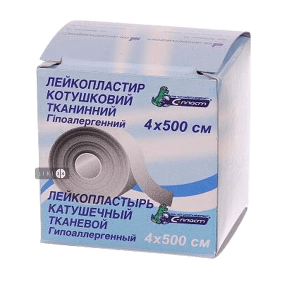 Пластир медичний С-пласт на нетканій основі в котушці 4 см х 500 см, 1 шт: ціни та характеристики