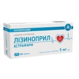 Лізиноприл-Астрафарм 5 мг таблетки  блістер, №60