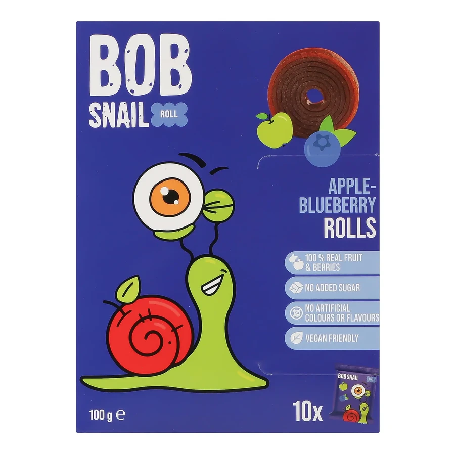 Цукерки натуральні Bob Snail Яблучно-чорничні 100 г: ціни та характеристики