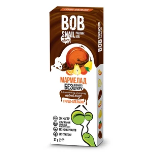 Мармелад натуральний Bob Snail Равлик Боб Груша-апельсин у бельгійському молочному шоколаді, 27 г