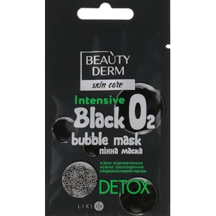 Пінна маска для обличчя Beauty Derm Skin Care Intensive O2 Black Bubble Mask, 7 мл