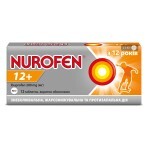 Нурофен 12+  таблетки в/о 200 мг  №12 , знеболювальна, жарознижуюча та протизапальна дія: ціни та характеристики