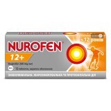 Нурофен 12+ таблетки, покрытые оболочкой, по 200 мг, обезболивающее, жаропонижающее и противовоспалительное действие, 12 шт.