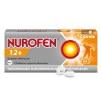 Нурофен 12+  таблетки в/о 200 мг  №12 , знеболювальна, жарознижуюча та протизапальна дія: ціни та характеристики