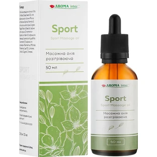 Масло массажное Aroma Inter Sport разогревающее, 50 мл