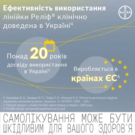 Релиф Ультра супп. ректал. 10 мг + 11 мг №12: цены и характеристики
