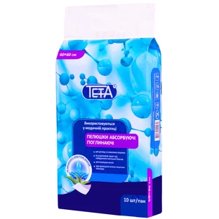 Пелюшки абсорбуючі поглинаючі teta 60 х 60 см №10