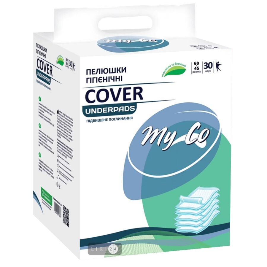 Одноразові пелюшки для дорослих MyCo Cover 60 x 45 30 шт: ціни та характеристики