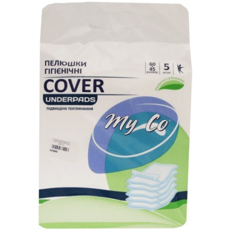 Пелюшки гігієнічні поглинаючі myco cover 60 см х 90 см №5