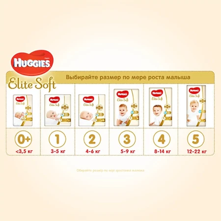 Подгузники Huggies Elite Soft размер 2 4-6 кг 50 шт: цены и характеристики