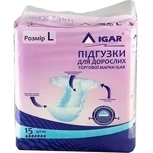 Підгузки для дорослих Igar розмір L, №15