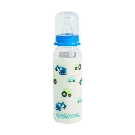 Бутылочка стеклянная Baby-Nova Декор для мальчиков 250 мл 43705