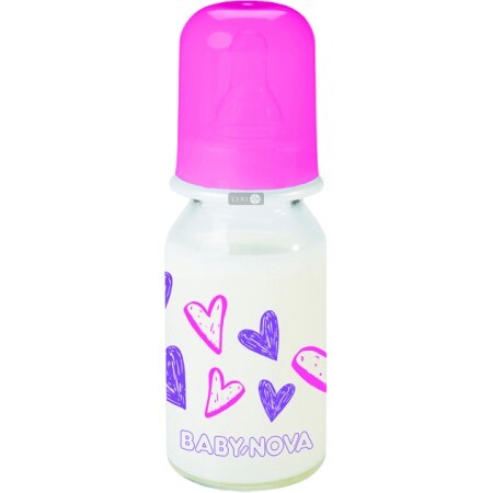 Пляшка скляна Baby-Nova Декор для дівчаток 125 мл 44605