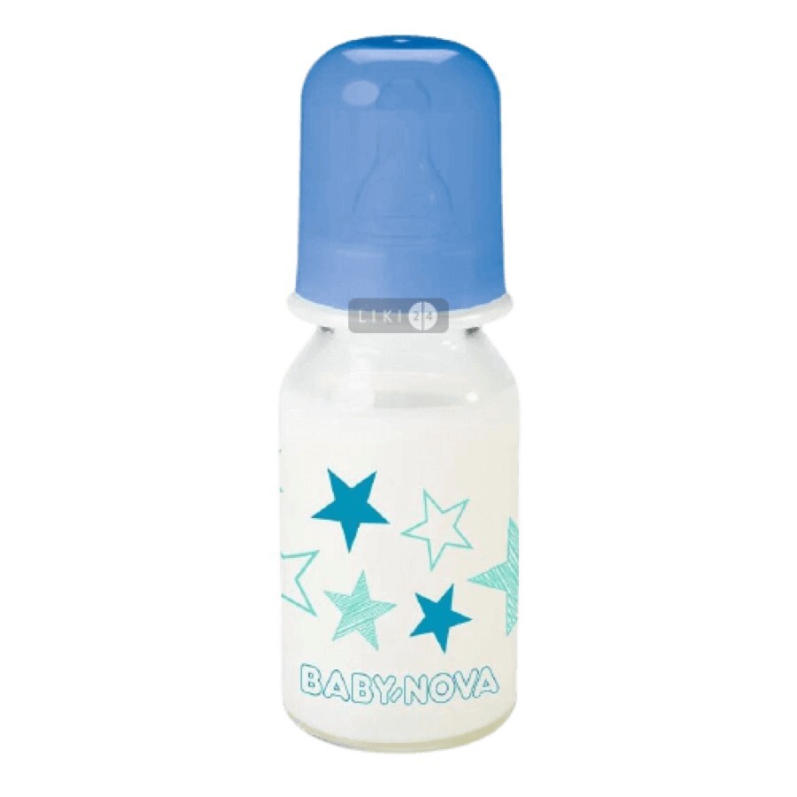 Пляшка скляна Baby-Nova Декор для хлопчиків 125 мл 44606: ціни та характеристики