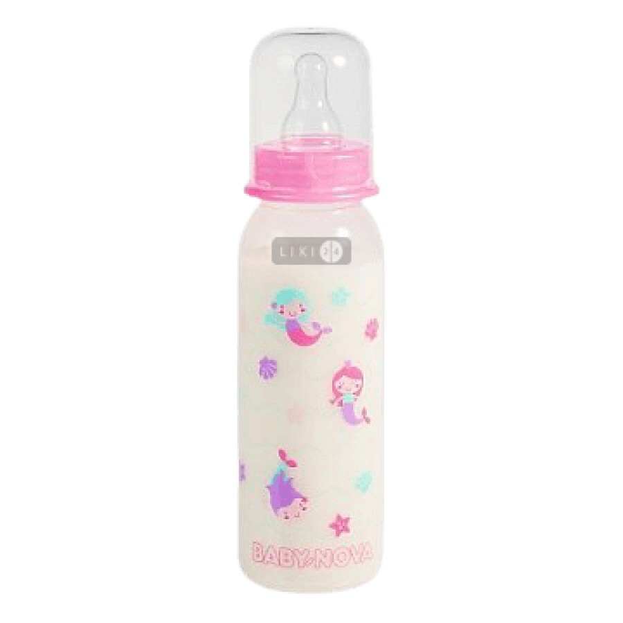 Пляшка пластикова Baby-Nova Декор для дівчаток 250 мл 47000-1: ціни та характеристики