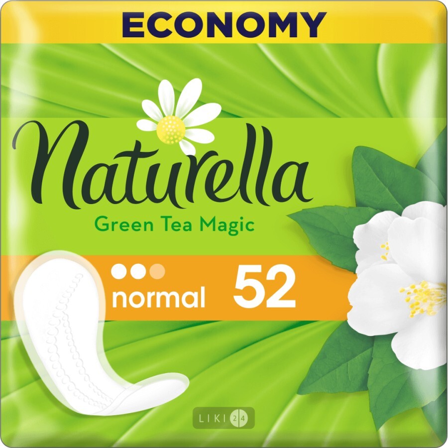 Прокладки Naturella Normal, з екстрактом зеленого чаю №52: ціни та характеристики
