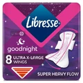 Прокладки гігієнічні Libresse Ultra thin GoodNight Extra wings №8