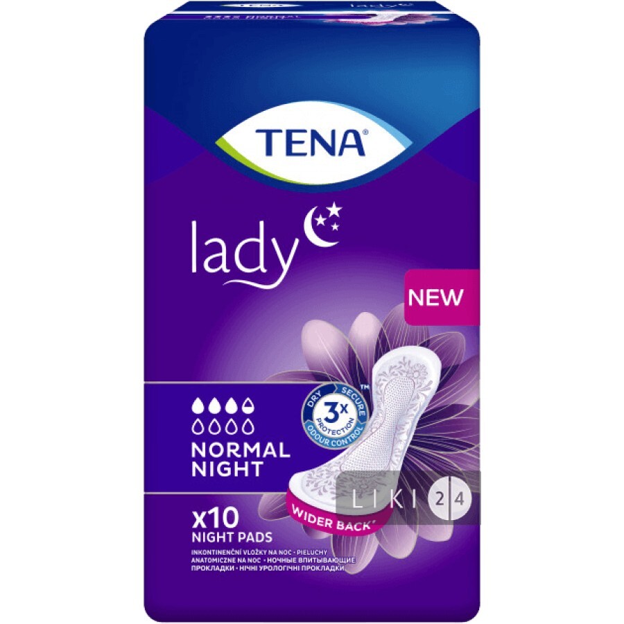 Прокладки урологические Tena Lady Normal Night 10 шт: цены и характеристики