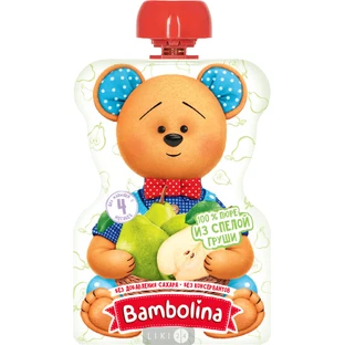 Пюре Bambolina Груша фруктовое, 90 г