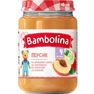 Пюре Bambolina Персик, 190 г