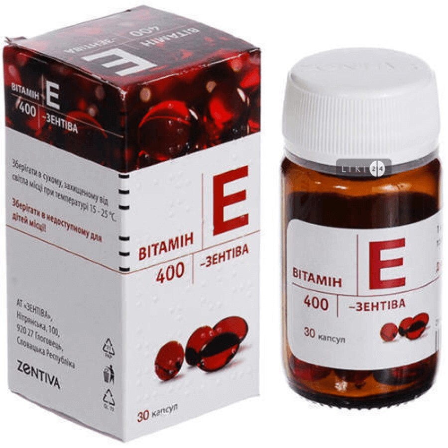 Витамин e 400-зентива капсулы мягкие 400 мг фл. №30