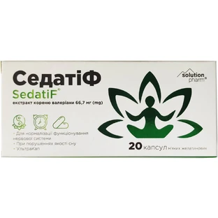 СедатиФ Solution Pharm капсулы желатиновые №20