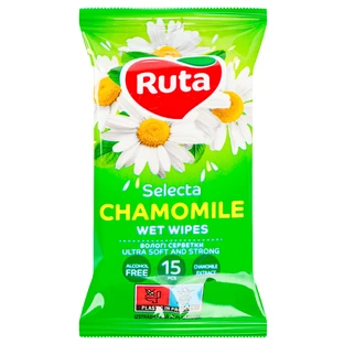 Салфетки влажные Ruta Selecta Chamomile, 15 шт.