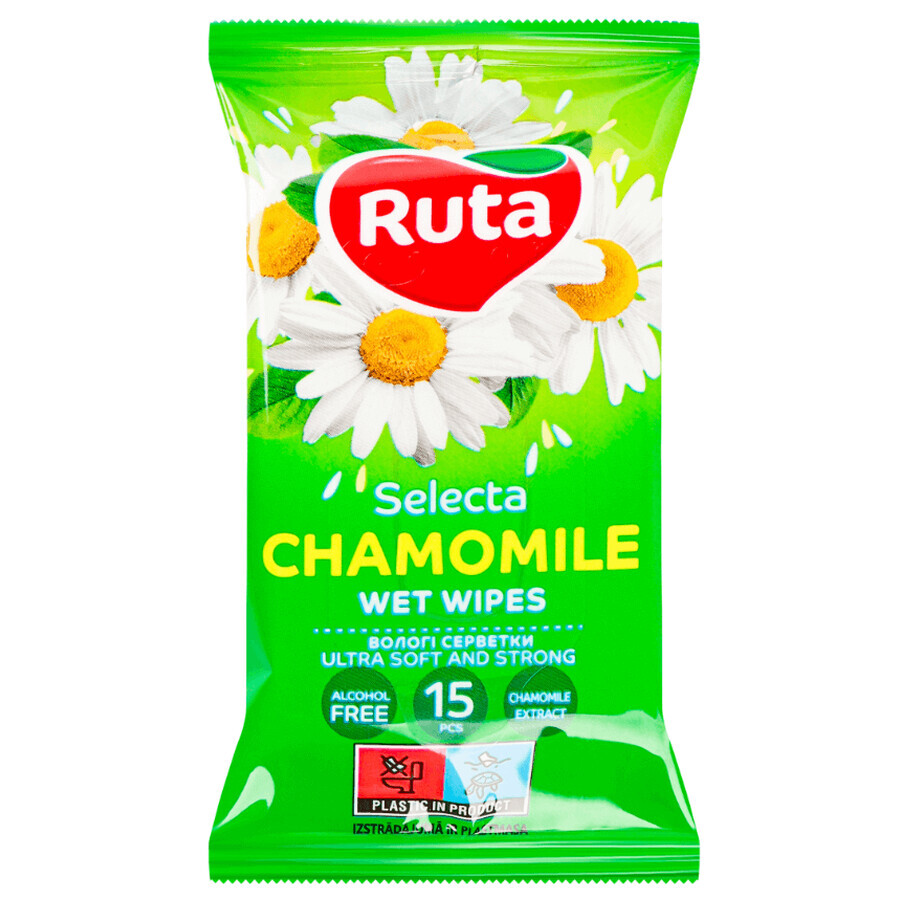 Серветки вологі Ruta Selecta Chamomile, 15 шт.: ціни та характеристики
