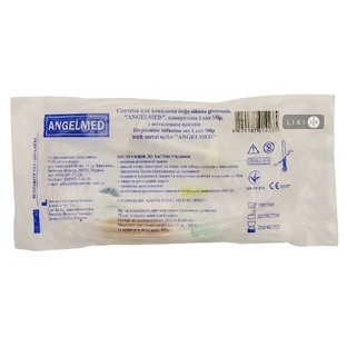 Система для вливания инфузионных растворов Alexpharm Luer Slip одноразовая с металлическим шипом
