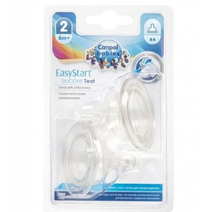 Соска силиконовая 21/731, EasyStart средняя, к бутыл. с широким отверстием №2: цены и характеристики