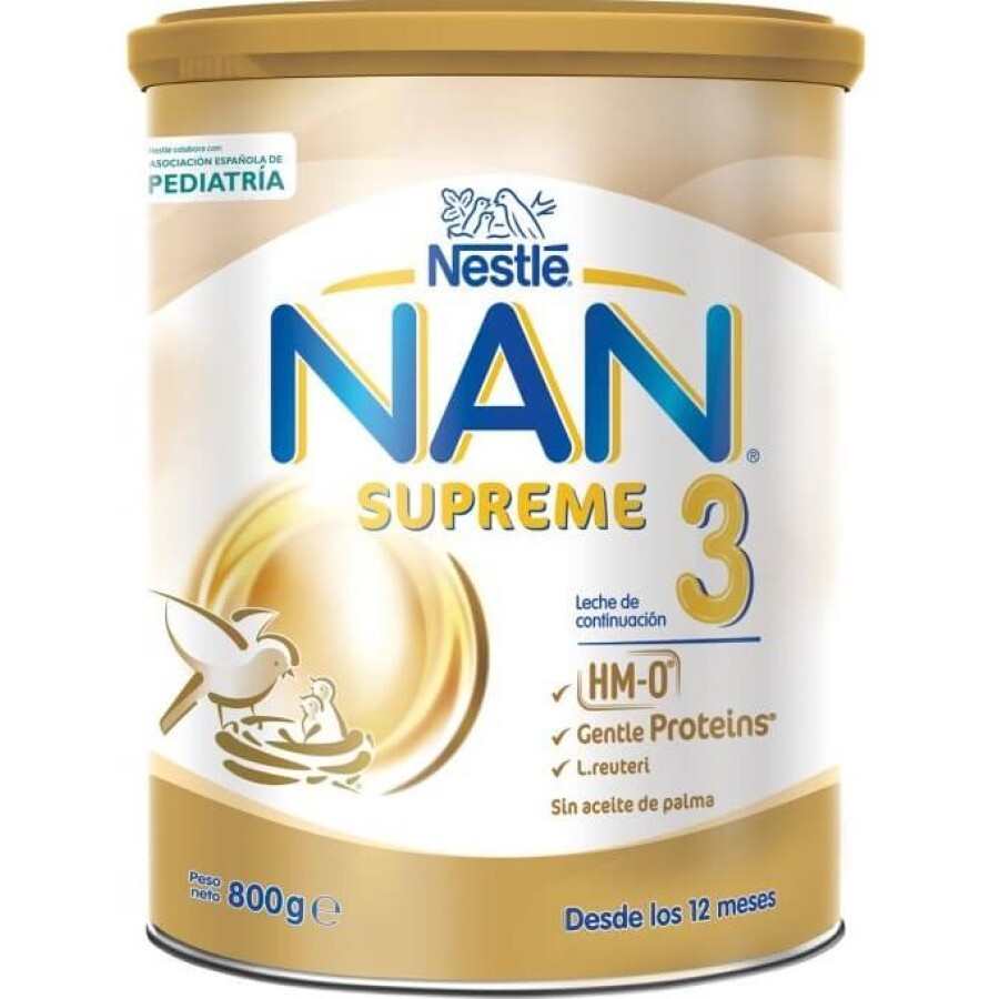 Сухая смесь NAN Supreme 3 с олигосахаридами для питания детей от 12 месяцев, 800 г: цены и характеристики