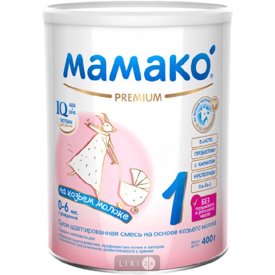Суміш Mamako 1 Premium 0-6 місяців 400 г: ціни та характеристики