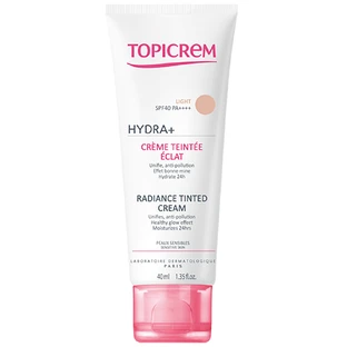 Тональный крем Topicrem Hydra+ Radiance Tinted Cream SPF 40, 40 мл, светлый