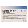 Контролок табл. гастрорезист. 20 мг №14