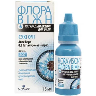 Флора Вижн Сухие глаза капли глазные 15 мл
