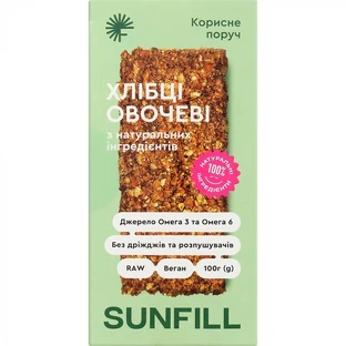 Хлебцы "sunfill" овощные