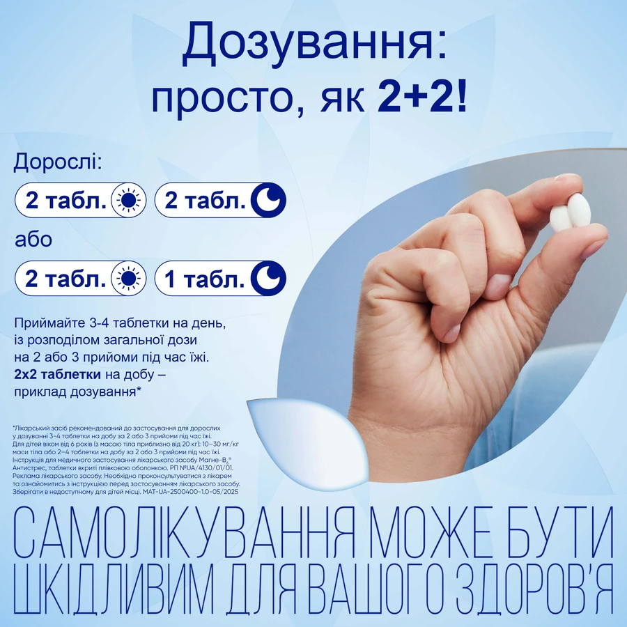 Магне-B6 Антистрес табл. в/о блістер №60: ціни та характеристики