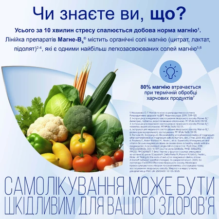 Магне-B6 Антистрес табл. в/о блістер №60: ціни та характеристики