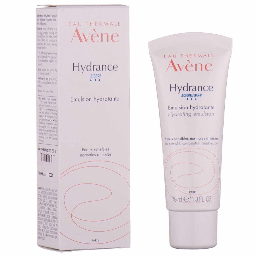 Емульсія Avene Hydrance Legere/Light зволожуюча для нормальної і комбінованої шкіри, 40 мл: ціни та характеристики