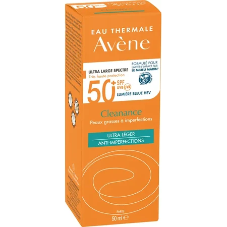 Сонцезахисний матувальний засіб Avene Клінанс для жирної шкіри SPF 50 50 мл: ціни та характеристики