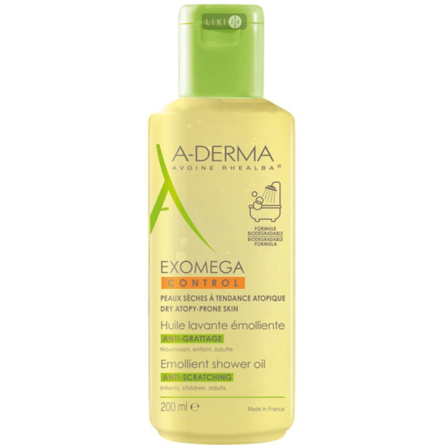 Очисна олія для тіла A-Derma Exomega Control 200 мл: ціни та характеристики