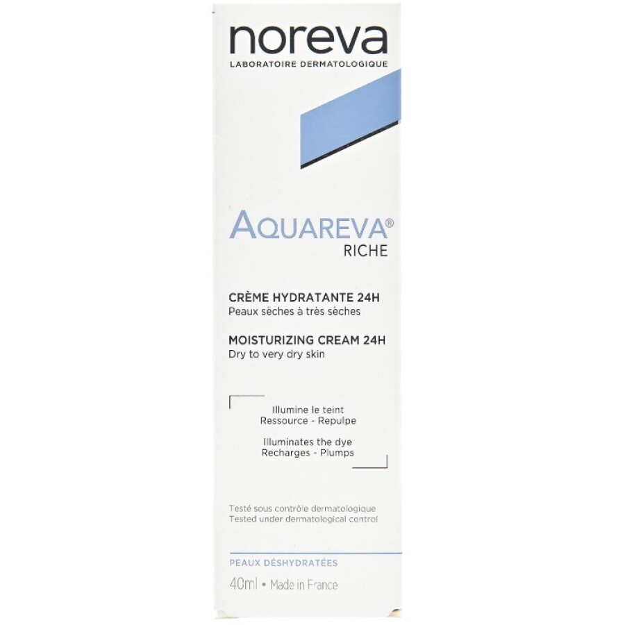 Крем для обличчя  Noreva Aquareva 24h зволожуючий, насичений, 40 мл: ціни та характеристики