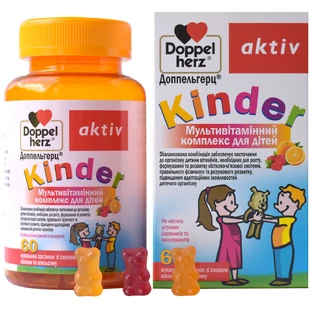 Доппельгерц Kinder Мультивітамінний комплекс жувальні пастилки, 60 шт.